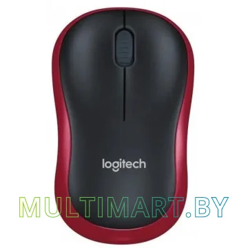 Мышь Logitech M186 (черный/красный)